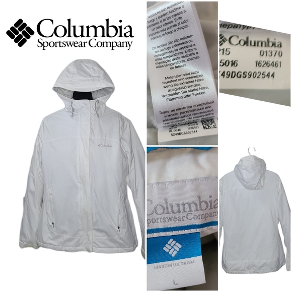 COLUMBIA WOMEN'S WHITE HOODED PARKA - Picture 2 of 6